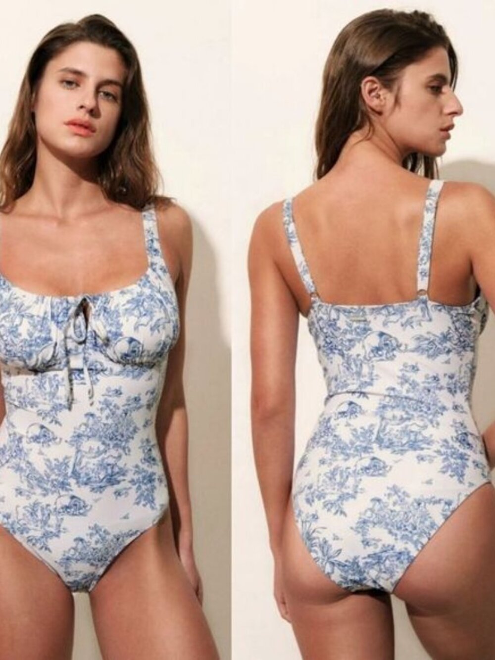 Berlook Blue Cutout One-Piece Swimsuit